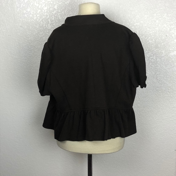 A B S Collection Brown Button Down Blouse Size 12 - Picture 3 of 7